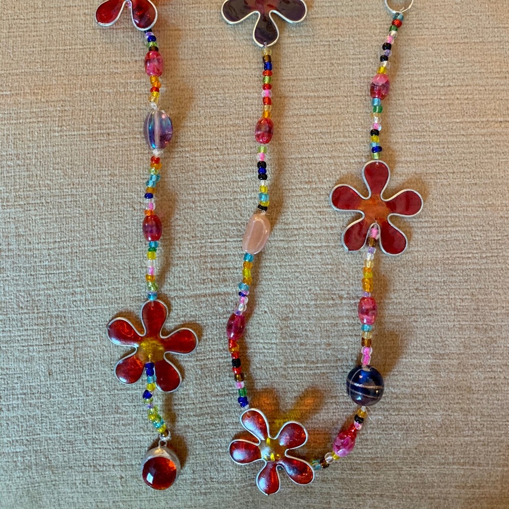 Chakra Rainbow Beaded Suncatcher Flower Strand - Picture 9 of 13